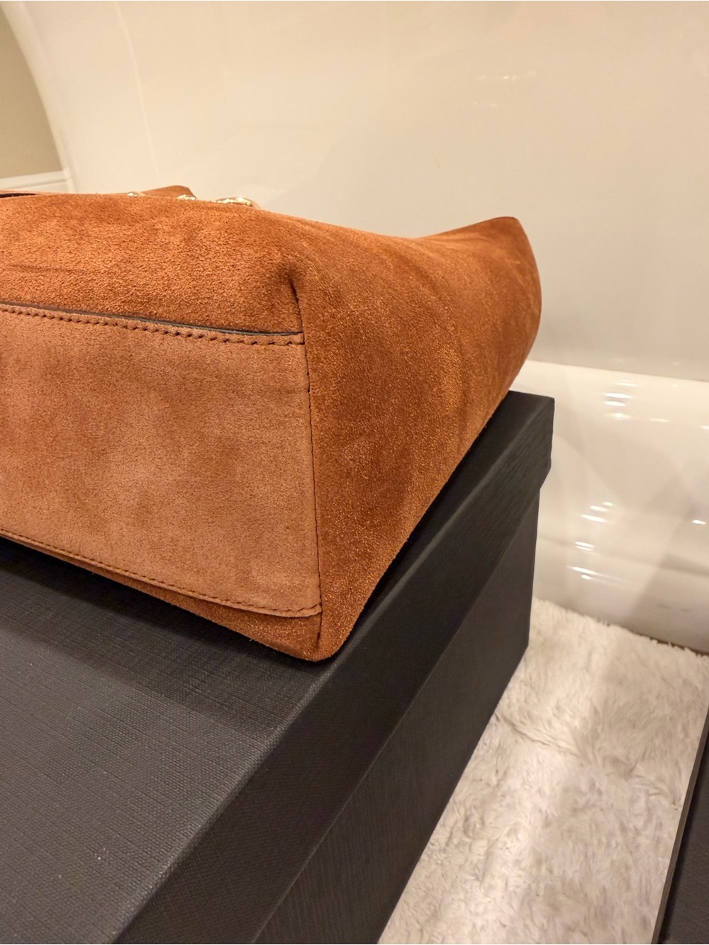 Strathberry Kite Hobo Bag in Tan Suede - Picture 6 of 10